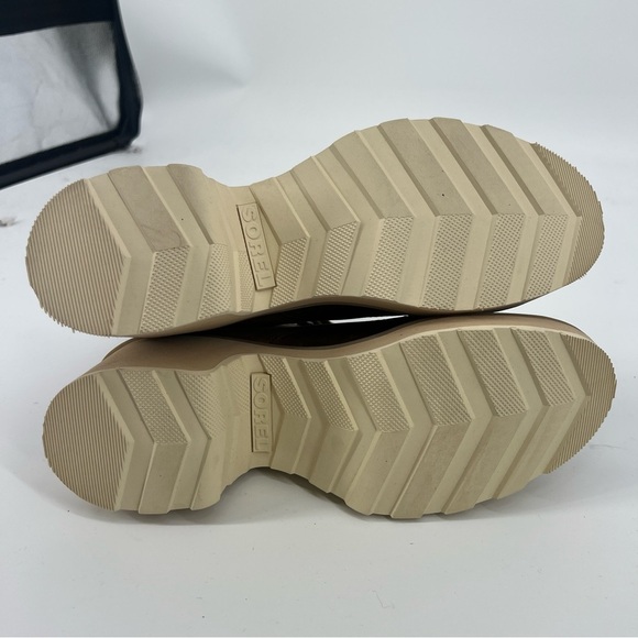 Sorel Hi-Line Lace Up Block Heel Platform Brown Leather Boots Umber Ceramic 9.5 - Picture 9 of 11